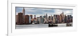 Panoramic Skyline Manhattan with Empire State Building and Chrysler Building-Philippe Hugonnard-Framed Photographic Print