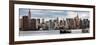 Panoramic Skyline Manhattan with Empire State Building and Chrysler Building-Philippe Hugonnard-Framed Photographic Print