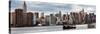 Panoramic Skyline Manhattan with Empire State Building and Chrysler Building-Philippe Hugonnard-Stretched Canvas