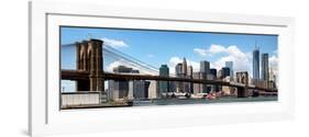 Panoramic Skyline of New York City, Manhattan and Brooklyn Bridge, One World Trade Center, US-Philippe Hugonnard-Framed Photographic Print