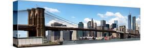 Panoramic Skyline of New York City, Manhattan and Brooklyn Bridge, One World Trade Center, US-Philippe Hugonnard-Stretched Canvas