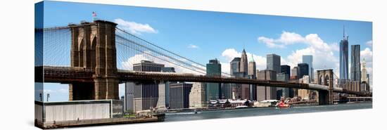 Panoramic Skyline of New York City, Manhattan and Brooklyn Bridge, One World Trade Center, US-Philippe Hugonnard-Stretched Canvas