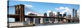 Panoramic Skyline of New York City, Manhattan and Brooklyn Bridge, One World Trade Center, US-Philippe Hugonnard-Stretched Canvas