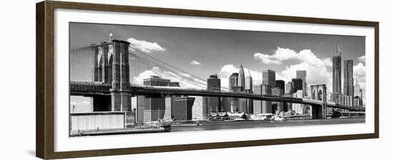 Panoramic, Skyline of NYC, Manhattan and Brooklyn Bridge, One World Trade Center, US-Philippe Hugonnard-Framed Premium Photographic Print