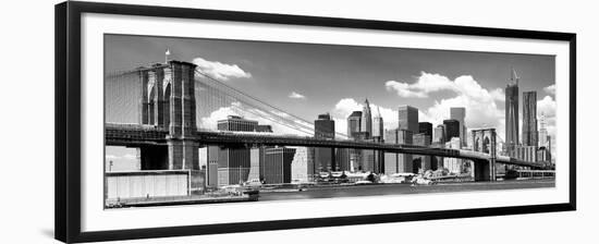 Panoramic, Skyline of NYC, Manhattan and Brooklyn Bridge, One World Trade Center, US-Philippe Hugonnard-Framed Premium Photographic Print