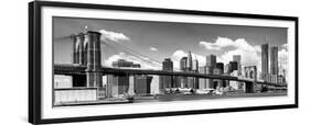 Panoramic, Skyline of NYC, Manhattan and Brooklyn Bridge, One World Trade Center, US-Philippe Hugonnard-Framed Premium Photographic Print