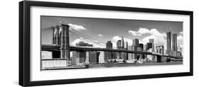 Panoramic, Skyline of NYC, Manhattan and Brooklyn Bridge, One World Trade Center, US-Philippe Hugonnard-Framed Photographic Print