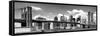 Panoramic, Skyline of NYC, Manhattan and Brooklyn Bridge, One World Trade Center, US-Philippe Hugonnard-Framed Stretched Canvas