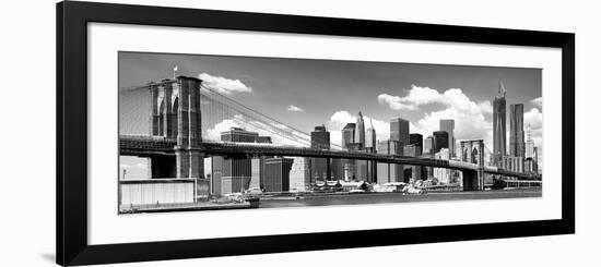 Panoramic, Skyline of NYC, Manhattan and Brooklyn Bridge, One World Trade Center, US-Philippe Hugonnard-Framed Photographic Print