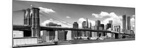 Panoramic, Skyline of NYC, Manhattan and Brooklyn Bridge, One World Trade Center, US-Philippe Hugonnard-Mounted Photographic Print