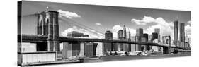 Panoramic, Skyline of NYC, Manhattan and Brooklyn Bridge, One World Trade Center, US-Philippe Hugonnard-Stretched Canvas