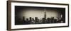 Panoramic Skyline of the Skyscrapers of Manhattan by Night from Brooklyn-Philippe Hugonnard-Framed Photographic Print