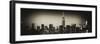 Panoramic Skyline of the Skyscrapers of Manhattan by Night from Brooklyn-Philippe Hugonnard-Framed Photographic Print