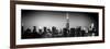 Panoramic Skyline of the Skyscrapers of Manhattan by Night from Brooklyn-Philippe Hugonnard-Framed Photographic Print