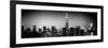 Panoramic Skyline of the Skyscrapers of Manhattan by Night from Brooklyn-Philippe Hugonnard-Framed Photographic Print