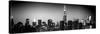 Panoramic Skyline of the Skyscrapers of Manhattan by Night from Brooklyn-Philippe Hugonnard-Stretched Canvas