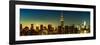 Panoramic Skyline of the Skyscrapers of Manhattan by Nightfall from Brooklyn-Philippe Hugonnard-Framed Photographic Print