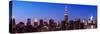 Panoramic Skyline of the Skyscrapers of Manhattan by Nightfall from Brooklyn-Philippe Hugonnard-Stretched Canvas