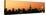 Panoramic Skyline of the Skyscrapers of Manhattan by Orange Night from Brooklyn-Philippe Hugonnard-Stretched Canvas