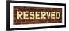 Panoramic, Street Tag "Reserved" on an Old Red Brick Wall, Philadelphia, Pennsylvania, US-Philippe Hugonnard-Framed Photographic Print