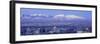 Panoramic Sunset of Salt Lake City with Snow Capped Wasatch Mountains-null-Framed Photographic Print