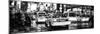 Panoramic Urban View - Yellow Cab on 7th Avenue at Times Square by Night-Philippe Hugonnard-Mounted Photographic Print