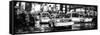 Panoramic Urban View - Yellow Cab on 7th Avenue at Times Square by Night-Philippe Hugonnard-Framed Stretched Canvas