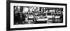 Panoramic Urban View - Yellow Cab on 7th Avenue at Times Square by Night-Philippe Hugonnard-Framed Photographic Print