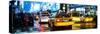 Panoramic Urban View - Yellow Cab on 7th Avenue at Times Square by Night-Philippe Hugonnard-Stretched Canvas