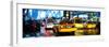 Panoramic Urban View - Yellow Cab on 7th Avenue at Times Square by Night-Philippe Hugonnard-Framed Photographic Print