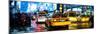 Panoramic Urban View - Yellow Cab on 7th Avenue at Times Square by Night-Philippe Hugonnard-Mounted Photographic Print