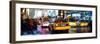 Panoramic Urban View - Yellow Cab on 7th Avenue at Times Square by Night-Philippe Hugonnard-Framed Photographic Print