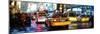 Panoramic Urban View - Yellow Cab on 7th Avenue at Times Square by Night-Philippe Hugonnard-Mounted Photographic Print