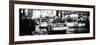 Panoramic Urban View - Yellow Cab on 7th Avenue at Times Square by Night-Philippe Hugonnard-Framed Photographic Print