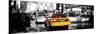 Panoramic Urban View - Yellow Cab on 7th Avenue at Times Square by Night-Philippe Hugonnard-Mounted Photographic Print