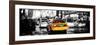 Panoramic Urban View - Yellow Cab on 7th Avenue at Times Square by Night-Philippe Hugonnard-Framed Photographic Print