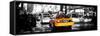 Panoramic Urban View - Yellow Cab on 7th Avenue at Times Square by Night-Philippe Hugonnard-Framed Stretched Canvas