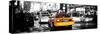 Panoramic Urban View - Yellow Cab on 7th Avenue at Times Square by Night-Philippe Hugonnard-Stretched Canvas