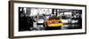 Panoramic Urban View - Yellow Cab on 7th Avenue at Times Square by Night-Philippe Hugonnard-Framed Photographic Print