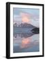 Panoramic View across the Calm Water of Jokulsarlon Glacial Lagoon Towards Snow-Capped Mountains-Lee Frost-Framed Photographic Print
