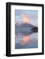Panoramic View across the Calm Water of Jokulsarlon Glacial Lagoon Towards Snow-Capped Mountains-Lee Frost-Framed Photographic Print