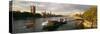 Panoramic View Along the River Thames, London-Peter Thompson-Stretched Canvas