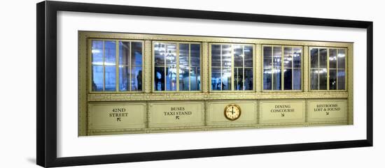 Panoramic View - Antique Glass in the Corridors of the Grand Central Terminal - Manhattan-Philippe Hugonnard-Framed Photographic Print