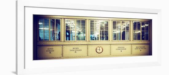 Panoramic View - Antique Glass in the Corridors of the Grand Central Terminal-Philippe Hugonnard-Framed Photographic Print