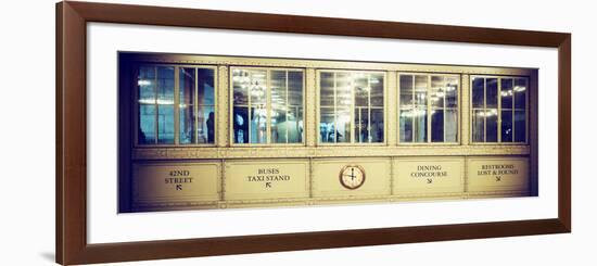 Panoramic View - Antique Glass in the Corridors of the Grand Central Terminal-Philippe Hugonnard-Framed Photographic Print