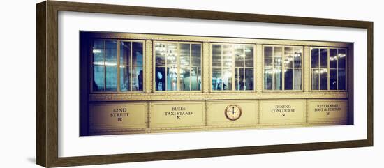 Panoramic View - Antique Glass in the Corridors of the Grand Central Terminal-Philippe Hugonnard-Framed Photographic Print