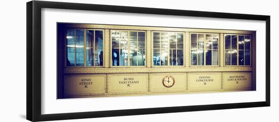 Panoramic View - Antique Glass in the Corridors of the Grand Central Terminal-Philippe Hugonnard-Framed Photographic Print