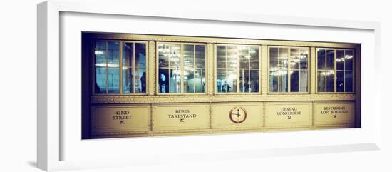 Panoramic View - Antique Glass in the Corridors of the Grand Central Terminal-Philippe Hugonnard-Framed Photographic Print