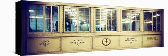 Panoramic View - Antique Glass in the Corridors of the Grand Central Terminal-Philippe Hugonnard-Stretched Canvas