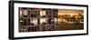 Panoramic View - Architecture and Building in Downtown Manhattan by Night-Philippe Hugonnard-Framed Photographic Print